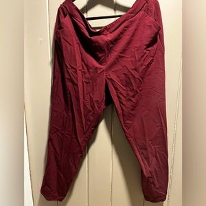 Nine West XL. Crop straight leg burgundy dress pants.